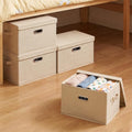 MADHOLLY 4Pcs 27qt Fabric Under Bed Storage Bins with Lids for Dorm Room by MADHOLLY