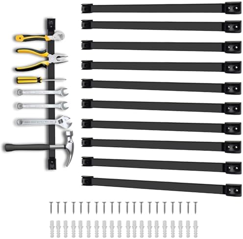 18" Magnetic Tool Holder, 10 Pack PVC-Coated Heavy Duty for Garage by SDLDEER