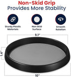 Oizeir 10 Inch Lazy Susan (Set of 4) - Non-Skid Turntable for Cabinet to Maximize Storage and Simplify Accessibility in Kitchen, Bathroom, and Pantry Spaces (Black) - Image 3