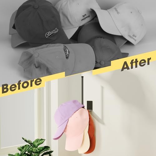 Durmmur Stainless Steel Hat Organizer, Hat Rack for Wall,Each Holds 25 Hats - Image 7