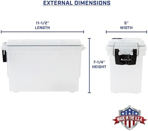 Sheffield Ammo Box Made in USA, Stackable Lockable Ammo Storage Box, Frost - Image 2
