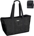 BALEINE Soft 9 Gallon Extra Large Utility Tote, Foldable Reusable Storage Bag (Charcoal Black) by BALEINE