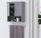 Spirich Bathroom Medicine Cabinet Over Toilet, Wall Mounted Cabinet, Gray - Image 2