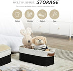 DECOMOMO Narrow Storage Bins, Small Storage Baskets for Shelves 4 Pack - Image 2