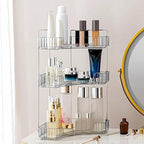 3 Tier Corner Bathroom Counter Organizer Countertop Shelf Makeup Organizer for Vanity Perfume Tray for Corner Storage (Grey) by Weidace