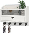 Nekon Key and Mail Holder for Wall, Key Organizer with Drawer, White by NekonDesign