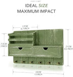 Rebee Vision Key Holder Wall Mount with 2 Drawers for Home Decor, Green - Image 2