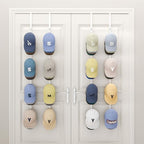 SWTYMIKI Over Door Hat Organizer - 4 Packs Metal Hanging Hat Rack with 16 Hooks Design, Baseball Cap Hanger Organizer Storage Holds up to 80 Caps for Door, Bedroom, Closet by SwtyMiki-TidyHomeSweetLife