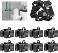 3-H Broom Holder Wall Mount 8 Pack, Stainless Steel Mop Hanger with Screws by 3-H