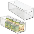 iDesign Plastic Stackable Pantry Bin with Handles, Set of 2, Clear by iDesign