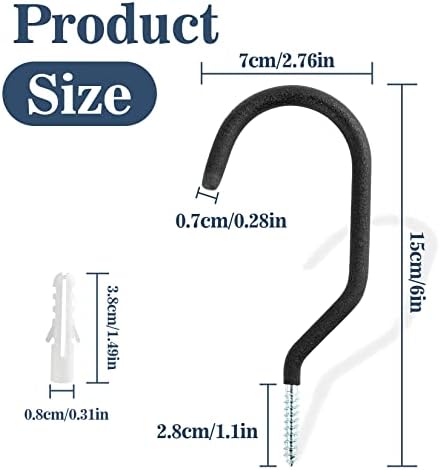 MAQIHAN 10 Garage Hooks Heavy Duty Bike Racks Wall Ceiling Hanging Storage - Image 2