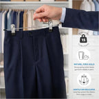 ZOBER Metal Pants Hangers with Clips, Skirt Clothes Hangers, 20 Pack - Image 4