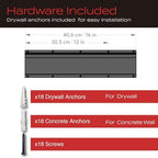 VAULTON 48" Garage Wall Organizer, Metal Slot Tool Rack, 3 Rails 8 Hooks - Image 5