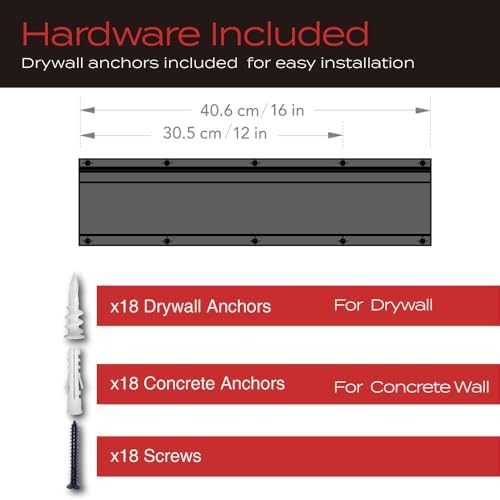 VAULTON 48" Garage Wall Organizer, Metal Slot Tool Rack, 3 Rails 8 Hooks - Image 5