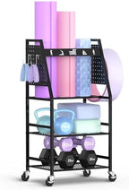 Mythinglogic Home Gym Rack for Dumbbells, Yoga Mats and Workout Equipment by Mythinglogic