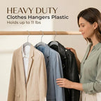SMARTOR Plastic Hangers 200 Pack - Thin Hangers for Space Saving - Gray | Heavy Duty for 11 LBS, 360 Swivel Hooks, Non Slip Notches for Camisole, 0.2" Thin for Small Closet, Durable and Flexible - Image 4
