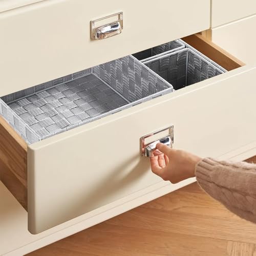 Posprica Small Baskets for Organizing(7 Set) Woven Storage for Shelves, Bathroom, Decorative Closet Organizer, Dresser Bins, Shelf - Image 4