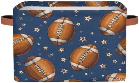 Football Storage Basket Toy Storage Bins Collapsible Cube Organizer by hongjinglin