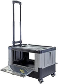 dbest Products Quik Cart Extended Collapsible Rolling Crate - Gray & Black by dbestproductsInc