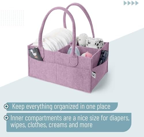 Mr. Pen- Baby Diaper Caddy Organizer, Orchid Mist - Image 4