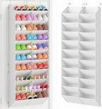 UVIAHOMI 20-30 Pairs Over the Door Shoe Organizer, Breathable Pockets Hanging Shoe Storage for Closet, 10-Tier Door Shoes Rack, Handing Shoes Holder Fit All the Family's Sneakers, Boots, Heels, White by UVIAHOMIHOMEORGANIZER
