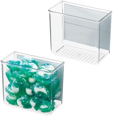 iDesign Magnetic Small Clear Plastic Organizer Bins, 2-Pack by iDesign