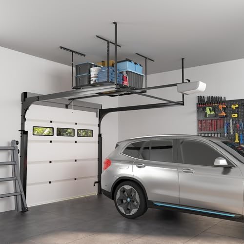 FLEXIMOUNTS 3x4 Overhead Garage Ceiling Storage Rack Organization, Black - Image 7