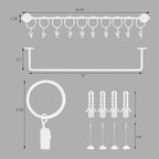 Hat Rack Wall Cap Organizer - Baseball Hat Racks Display Holder with 40 Hooks - Modern Metal Black Hats Storage Wall Mounted Caps Hanger Set of 4 for Closet Door Bedroom Entryway Laundry(White) - Image 7