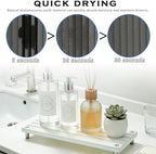 Durable Kitchen Sink Organizer, Instant Dry Sink Caddy for Bathroom Counter, Diatomite Stone Drying Tray, Upgrade Water Absorbing Stone Tray for Sink, Anti-Slip Stone Soap Tray -White - Image 2