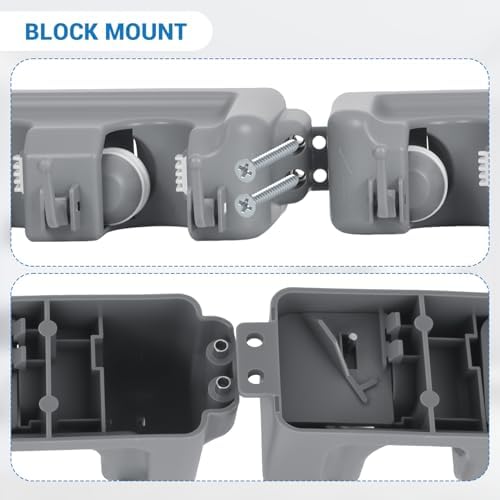 HOME MASTER HARDWARE (2 Pack 16 in Broom Mop Holder Garage Storage Organizer with 5 Racks 6 Hooks Adjustable Wall Mounted Storage Tool for Lanudry Garage Kitchen Garden - Image 4