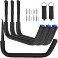 Kayak Storage Hooks, 15Inch Heavy Duty Garage Wall Mount Rack, Garage Storage Hangers for Canoe, Surfboard, Snowboard (19G-15Inch, 4pack) by Locawaya