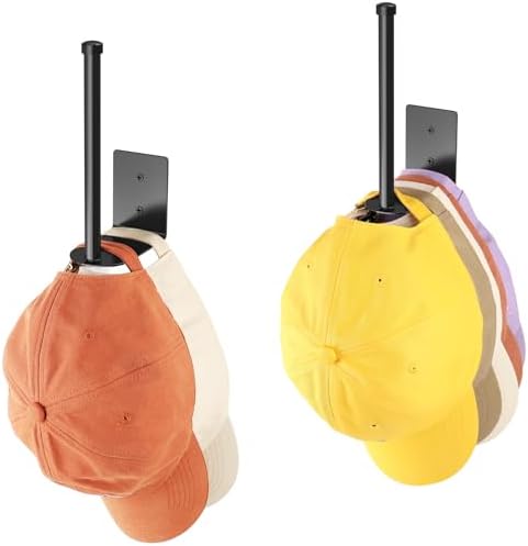 Durmmur Stainless Steel Hat Organizer, Hat Rack for Wall,Each Holds 15 Hats by Durmmur