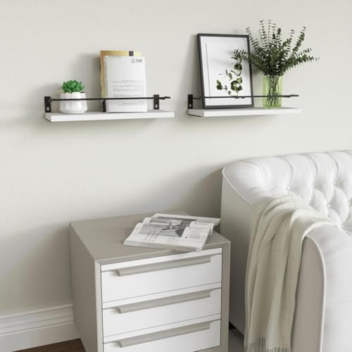 RICHER HOUSE Floating Shelves Bathroom, Small Wall Shelf Over Toilet 2 Set - Image 6