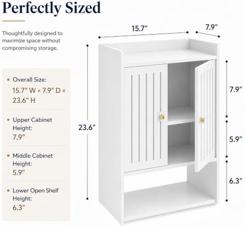 HAYOFAMY 4-Tier Wall Bathroom Storage Cabinet 7.9" D x 15.7" W x 23.6" H - Image 2