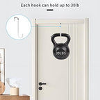 FYY Over the Door Hooks, Single-Hanger 6 Pack, Fits Doors 1.6" White - Image 4