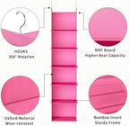 YOUDENOVA Hanging Closet Organizer, Closet Organizers and Storage, Pink | 6-Shelf Hanging Clothes Organizer with Waterproof Oxford Fabric, Ideal for Dorm Room Essentials, Clothes & Shoes - Image 5