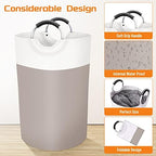 BlissTotes 75L Laundry Basket, Freestanding Collapsible Hamper, Brown - Image 3