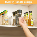 YIHONG 4 Pack Clear Storage Bins, Pantry Organizer Bins with Handle, Small - Image 5