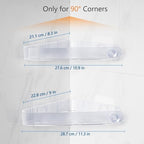 Sotfamily Plastic Shower Caddy Corner (for 90° Only), 4 Pack, Frosted Clear - Image 2
