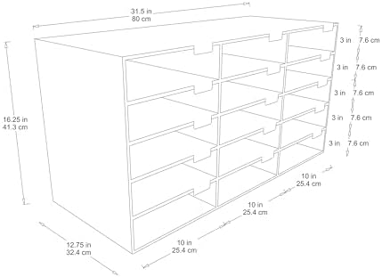 Pacon PAC637443 Mailbox Organizer, 15 Slots, Corrugated Cardboard, White - Image 3