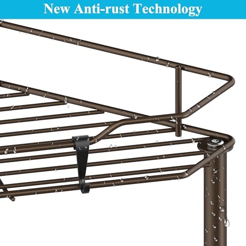 HuggieGems Metal Floor Standing Corner Shower Caddy, Bronze, 5 Tier - Image 5