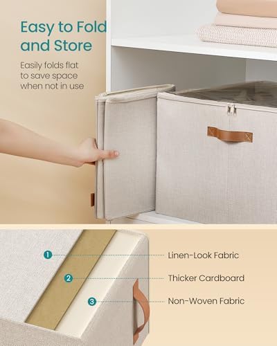 SONGMICS Shoe Organizer for Closet, Fabric Bins, Fits up to 16 Pairs - Image 5