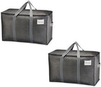 VENO 2 Pack Heavy Duty Moving Bags, Extra Large Storage Bags with Reinforced Handles & Strong Zippers, Foldable & Reusable Moving Box Alternative for Clothes & Dorm Storage by Veno