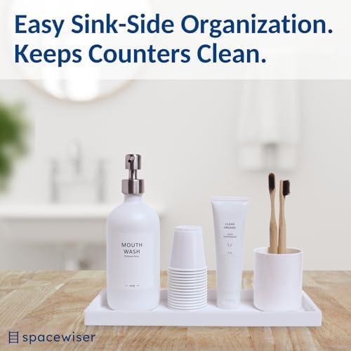 Spacewiser Silicone Countertop & Vanity Tray – 11.7” Bathroom Counter Tray - Image 4