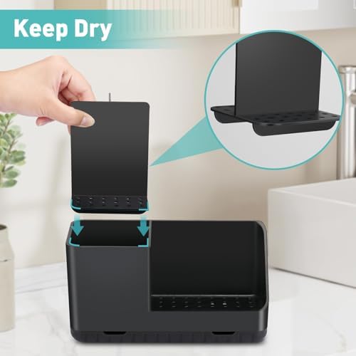 Toothbrush Holders for Bathroom Counter Organizer and Storage (Black) - Image 3