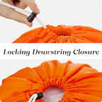 Extra Large Laundry Bag 30 x 40 - Heavy Duty Nylon, Locking Drawstring, Machine Washable, Holds 3 Loads, Dirty Clothes Sack for Travel, Dorm, College | Handy Laundry (Orange) - Image 6