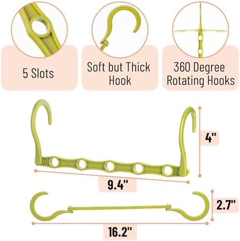 Mr. Pen- Space Saving Hangers, 8 pcs, 360° Rotating Hooks | Magic Cascading Hanger Organizer with 5 Enclosed Slots, Closet Organizers and Storage for Clothes - Image 3