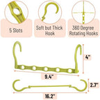 Mr. Pen- Space Saving Hangers, 8 pcs, 360° Rotating Hooks | Magic Cascading Hanger Organizer with 5 Enclosed Slots, Closet Organizers and Storage for Clothes - Image 3