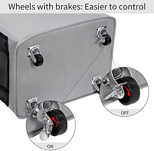 Chrislley Rolling Laundry Basket, 90L Foldable Laundry Hamper with Wheels - Image 4