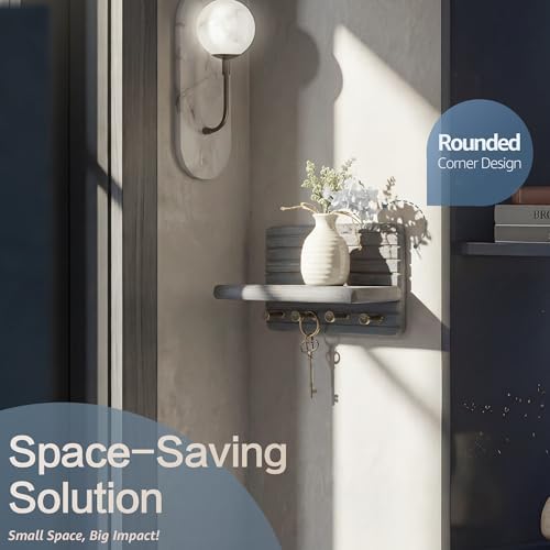 Rebee Vision Key Holder Wall Mount with Shelf for Entryway, Royal Blue - Image 4